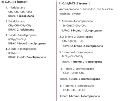 Esercizio 8 formule di struttura e nomenclatura IUPAC 1b