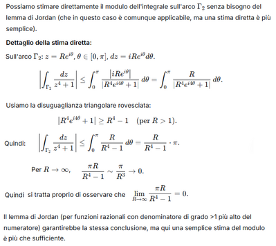 Calcolo integrale con metodo dei residui   Delucidazione