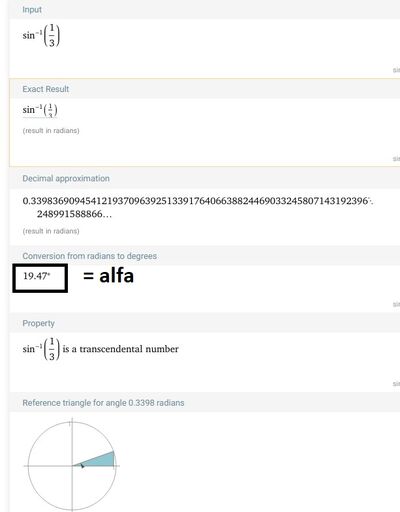 arcsin 1fratto3 