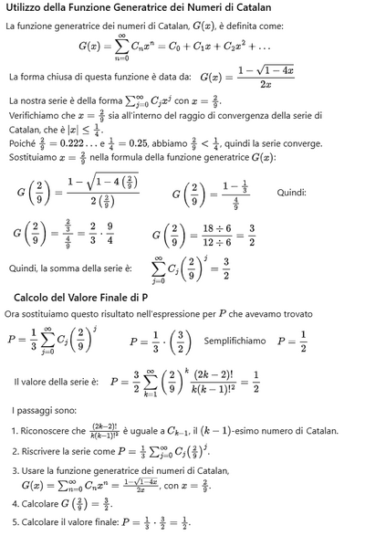 276 Serie con numeri di Catalan 2