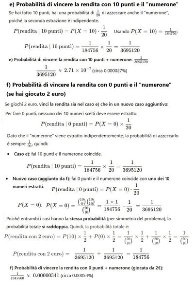 Probabilità Win for Life 2