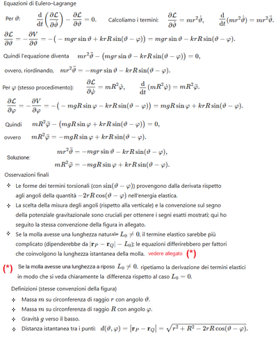 2 Calcolo delle Equazioni di Lagrange 