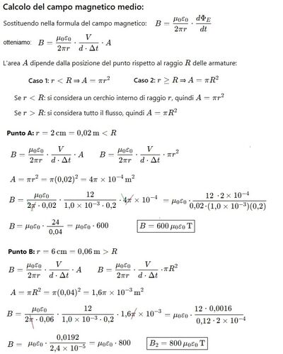 Campo magnetico condensatore carica 2