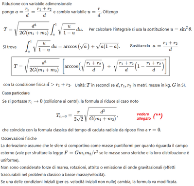 Calcolo tempo collisione sfere 2 