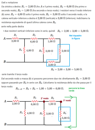 Resistenza equivalente circuito 1