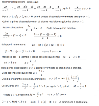 Calcolo limite funzione omografica con definizione punto d 2