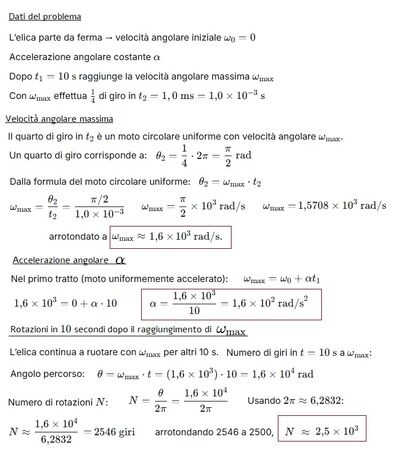 Risoluzione problema elica aereo 