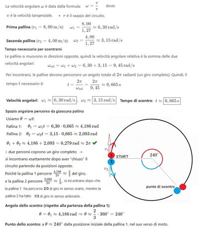 velocità angolare palline 