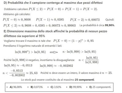 Controllo qualità probabilità 2