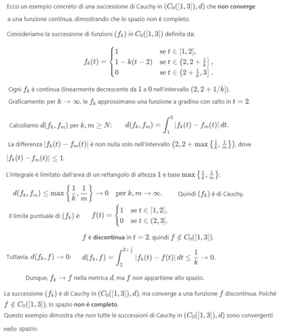 Successione di Cauchy in spazio metrico 2