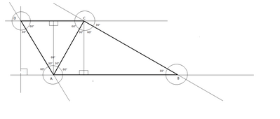 quadrilatero formato da triangolo equilatero e triangolo rettangolo