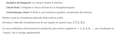 Esempio semplificato di successione di Cauchy in spazio metrico 2 