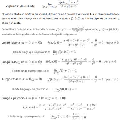 Limite per funzione in 3 variabili 1