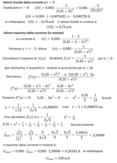 Es 14 Corrente massima 3
