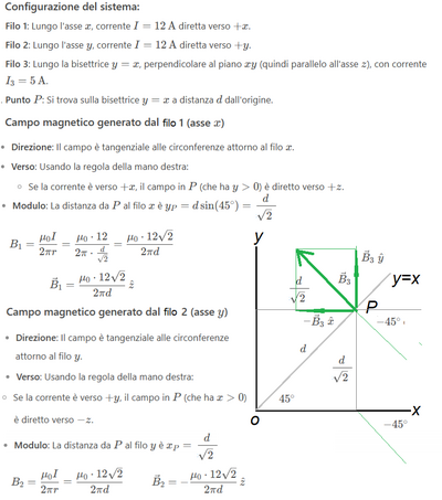 Campo magnetico generato da 3 fili 1