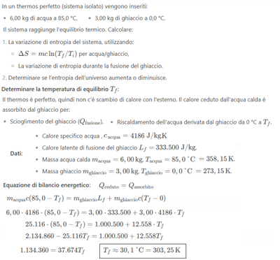 Variazione dell'entropia 1