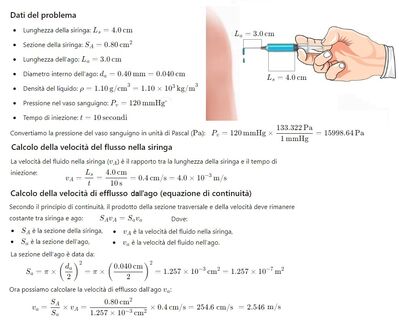 Calcolo Pressione Iniezione (soluzione) 1