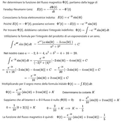 Espressione del flusso magnetico 𝛷(𝑡) 1 