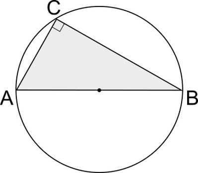 triangolo rettangolo inscritto in una circonferenza