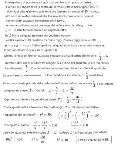 Area quadrato 2