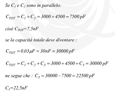 Esempio di sistemi di condensatori in parallelo 