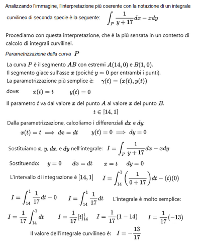 Integrale curvilineo di seconda specie