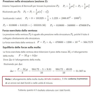 Problema irrealistico di fluidodinamica 2