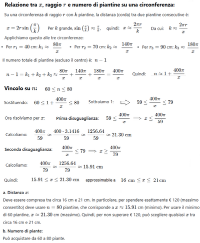 Disposizione piantine con vincoli geometrici 2