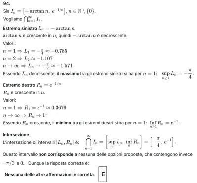 Soluzioni per domande di analisi matematica 2