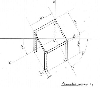 tavolo in assonometria monometrica 07012026