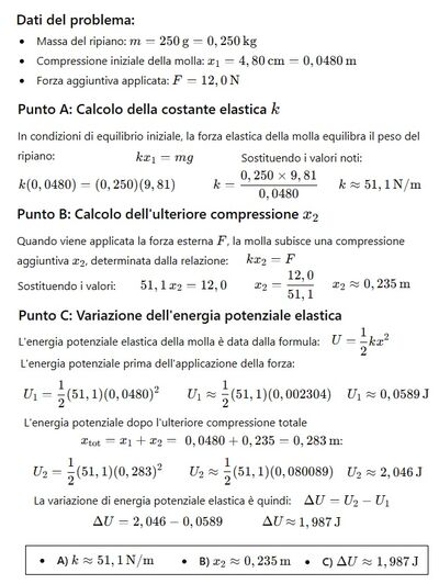Molla e energia potenziale
