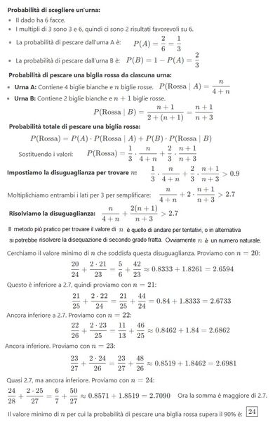 Probabilità maggiore 90%