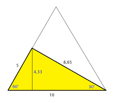 triangolo rettangolo metà dell'equilatero