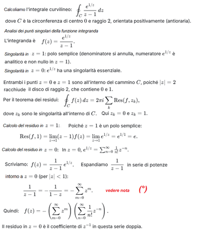Calcolo integrale curvilineo in campo complesso di funzione fratta 1 