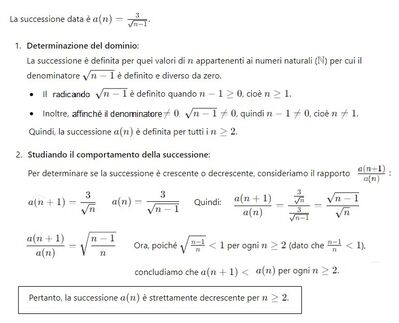 Es 57.strettamente decrescente