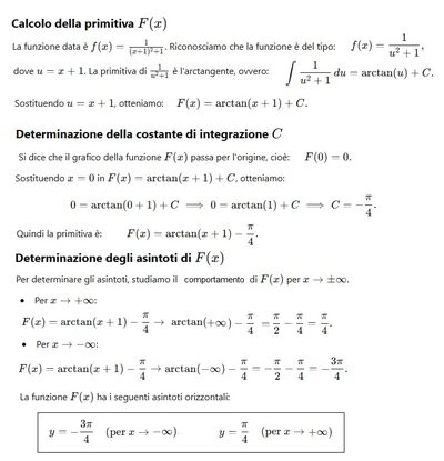 Asintoti di funzione F(x)