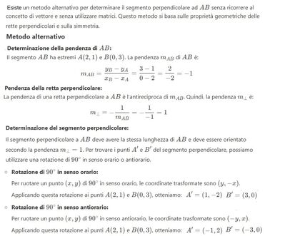 Metodo alternativo per segmento 1