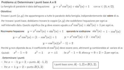 punti base fascio di parabole  e tangenti 1