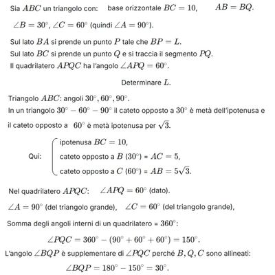 Calcolo lunghezza L triangolo 2 