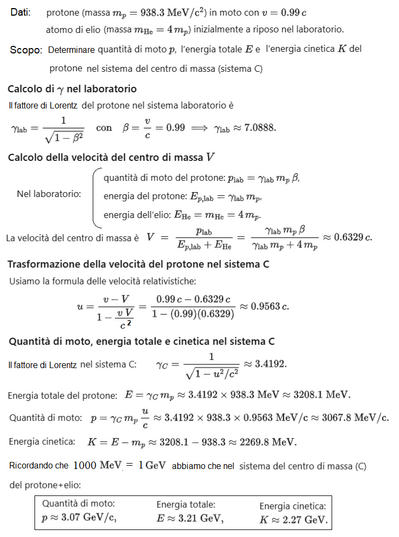 Collisione elio protone