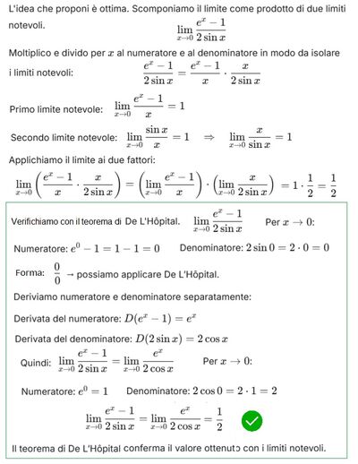Calcolo limite funzione esponenziale e seno
