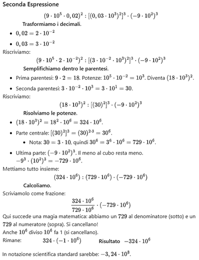 Notazione scientifica calcoli 2