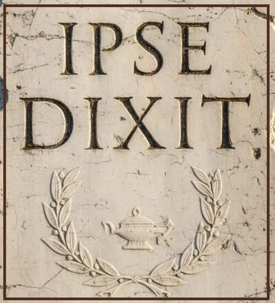 Ipse dixit lapide