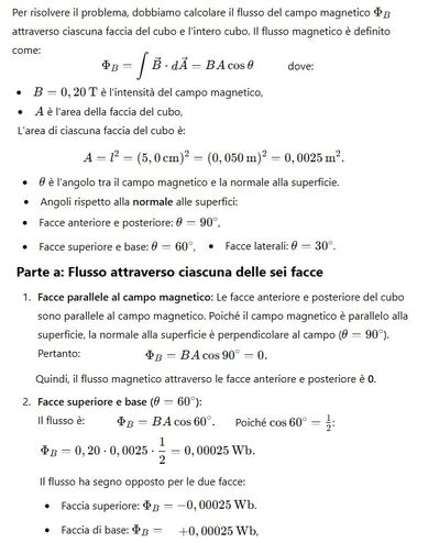 Flusso campo magnetico attraverso superficie cubica 2