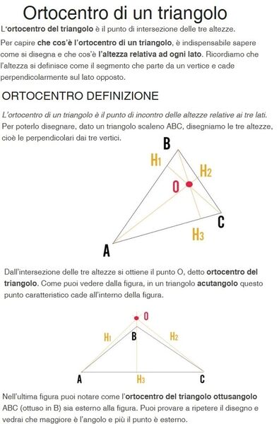Ortocentro del triangolo 1   www.esercizimatematica.com