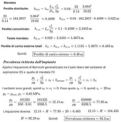 Risoluzione problema idraulica 2 con Bernoulli 
