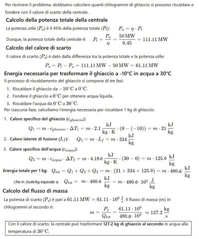 Acqua riscaldata da calore di scarto