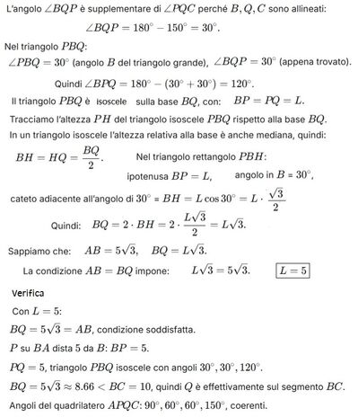 Calcolo lunghezza L triangolo 3 