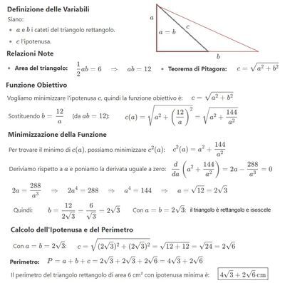 Minimizzazione ipotenusa
