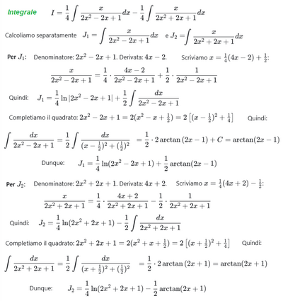 Calcolo integrale senza sostituzione avanzato 2 